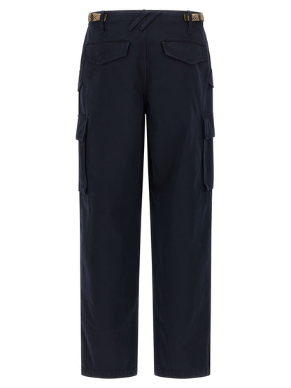 Burberry Blue Cotton Cargo Pants