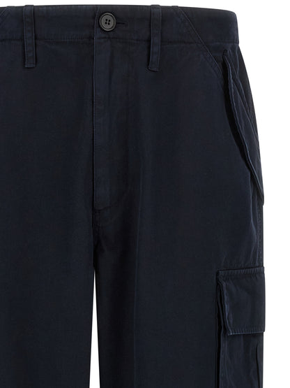 Burberry Blue Cotton Cargo Pants