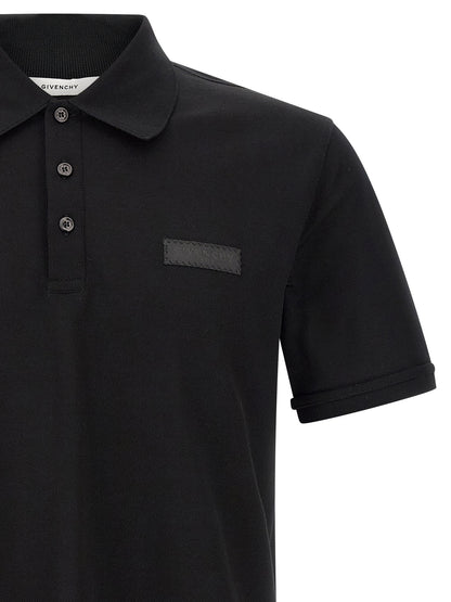 Givenchy Black Cotton Polo Shirt