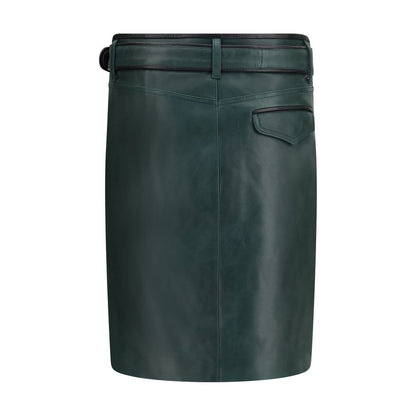 Marni Bicolor Calf Leather Bos Taurus Long Skirt