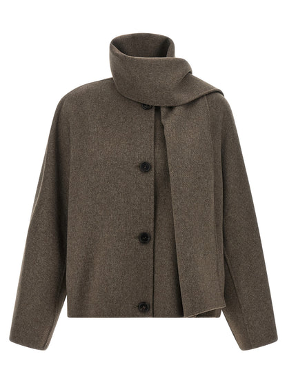 'S Max Mara Brown Wool Full-Length Jacket