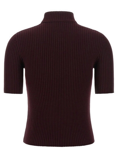 Courrèges Bordeaux Viscose Sweatshirt