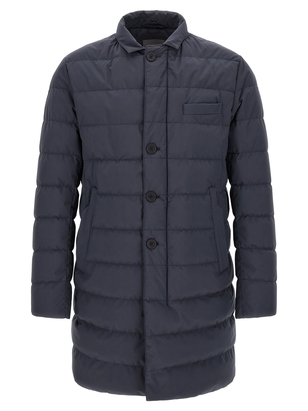 Herno Blue Polyester Full-Length Jacket