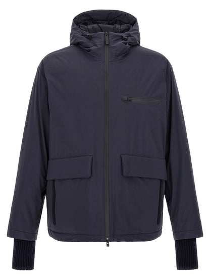 LAMINAR Blue Polyamide Shell Jacket