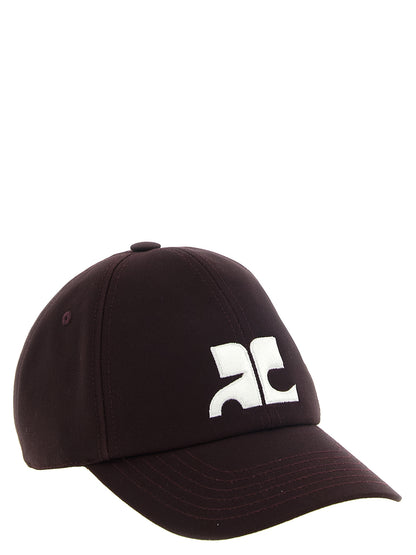 Courrèges Bordeaux Cotton Cap (Baseball Hat)