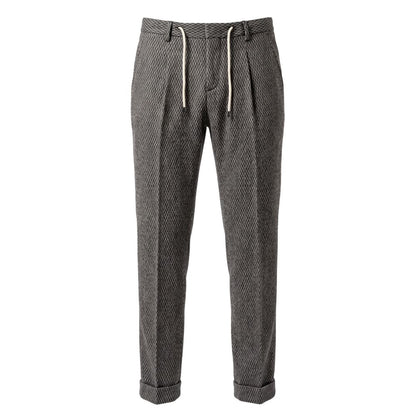 Roberto Pepe Luxury Black Rayon Men Pant