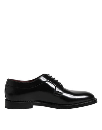 Dolce & Gabbana Black Calfskin Oxfords And Derbies