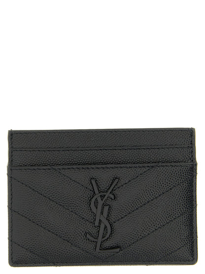 Saint Laurent Black Leather Cardholder