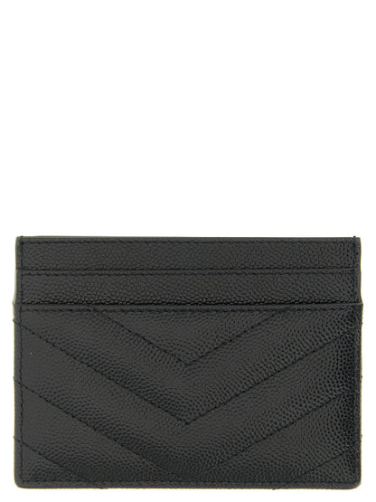 Saint Laurent Black Leather Cardholder
