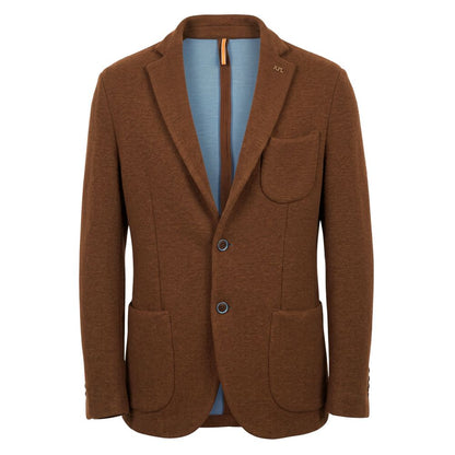 Roberto Pepe Luxury Brown Viscose Men Jacket