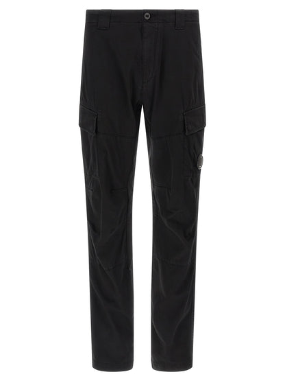 C.P. Company Black Cotton Cargo Pants