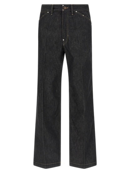 Lemaire Black Cotton Jeans Denim
