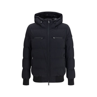 Moose Knuckles Black Nylon Full-Length Jacket