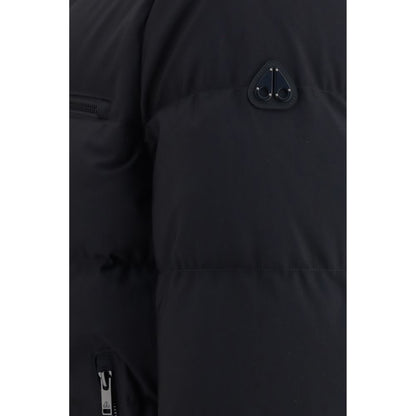 Moose Knuckles Black Nylon Full-Length Jacket