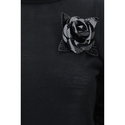 Blumarine Black Wool Oves Aries Turtleneck