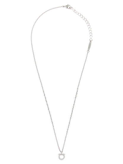 Ferragamo Silver Brass Necklace
