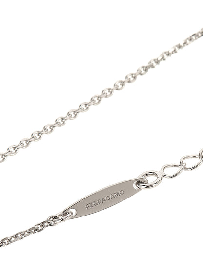 Ferragamo Silver Brass Necklace