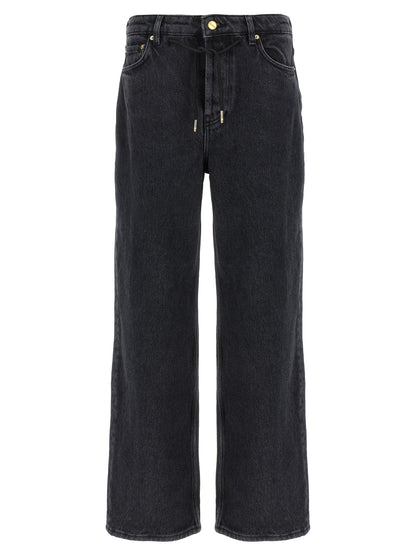 Ganni Black Cotton Jeans Denim