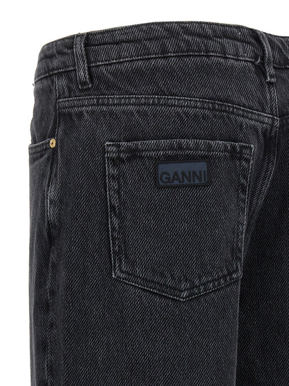 Ganni Black Cotton Jeans Denim