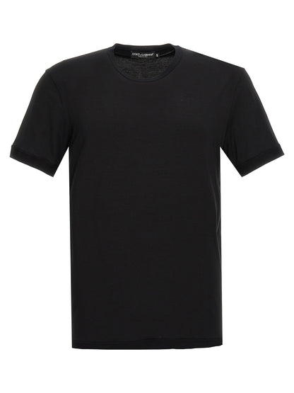Dolce & Gabbana Black Viscose T-Shirt