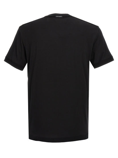Dolce & Gabbana Black Viscose T-Shirt