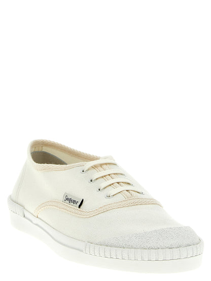 Saint Laurent White Cotton Low Top Sneakers