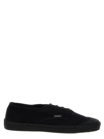Saint Laurent Black Cotton Low Top Sneakers