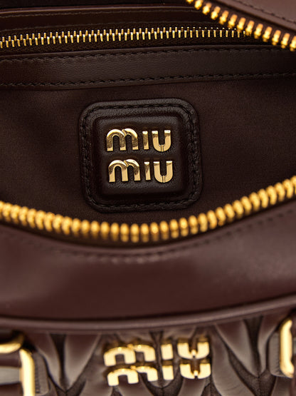 Miu Miu Brown Lamb Leather Handbag