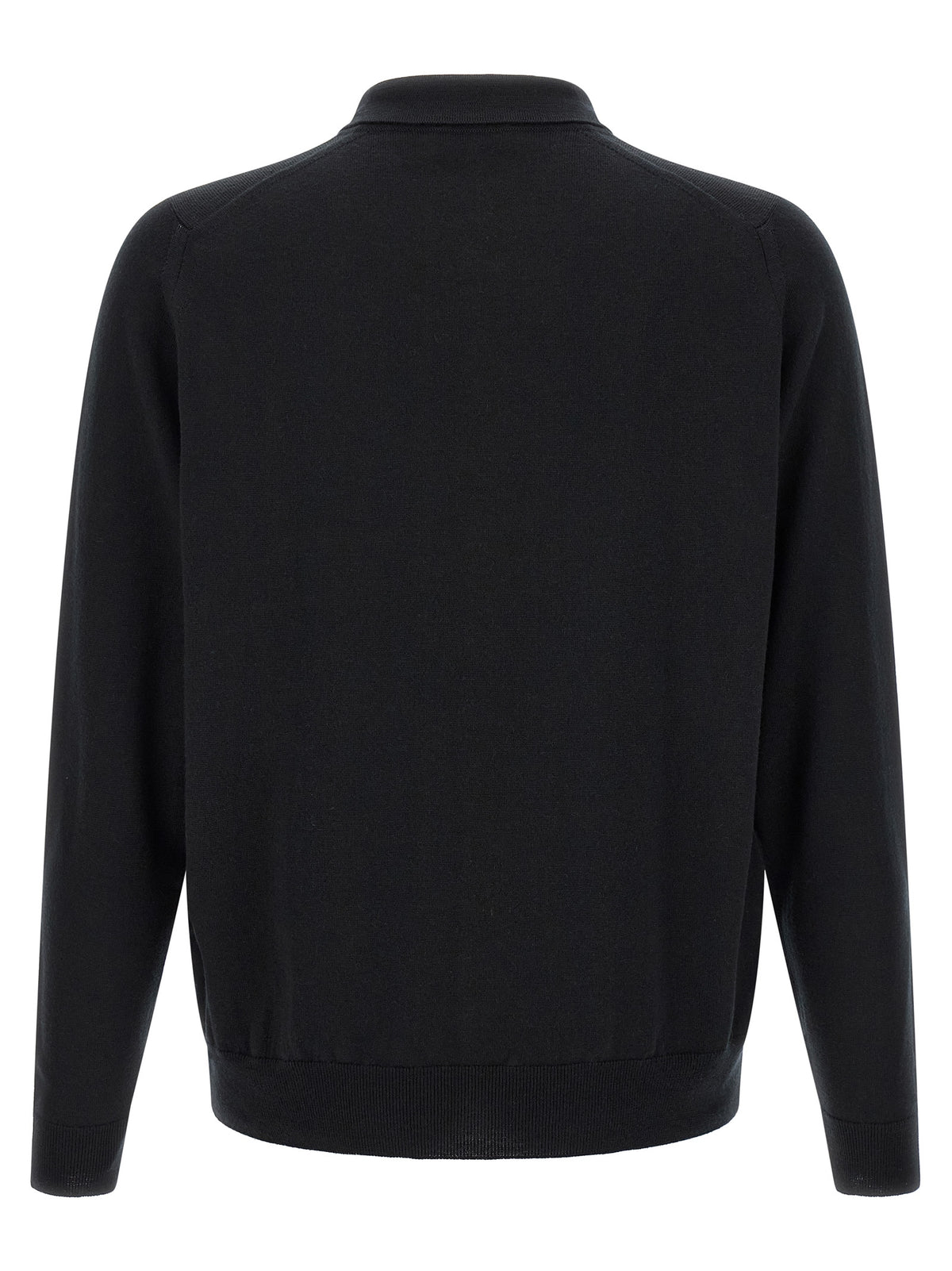 JOHN SMEDLEY Black Merino Wool Blouse
