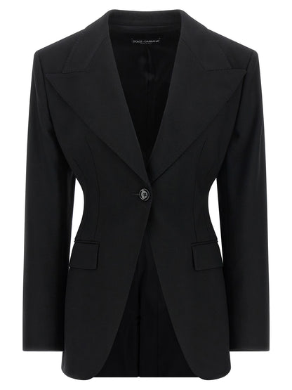 Dolce & Gabbana Black Virgin Wool Blazer