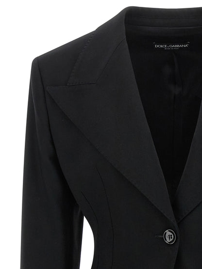 Dolce & Gabbana Black Virgin Wool Blazer