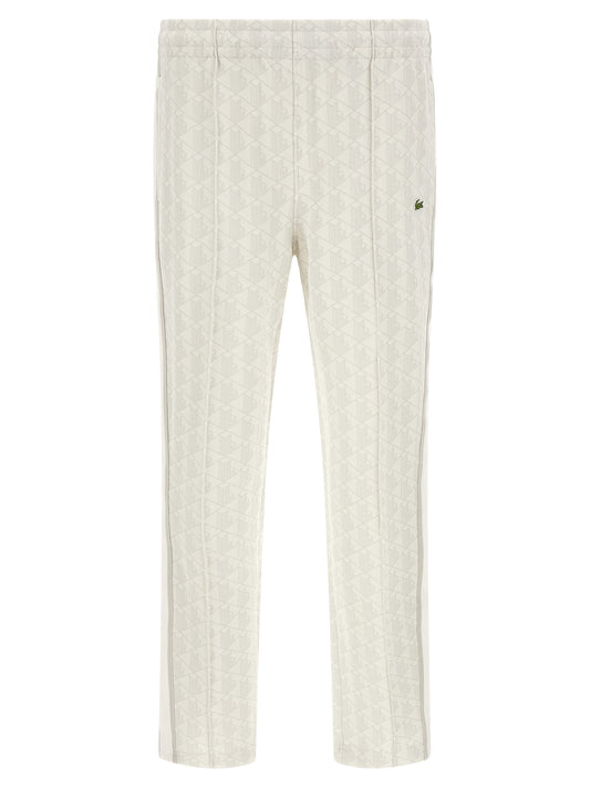 Lacoste White Polyester Joggers (Workout Pants)