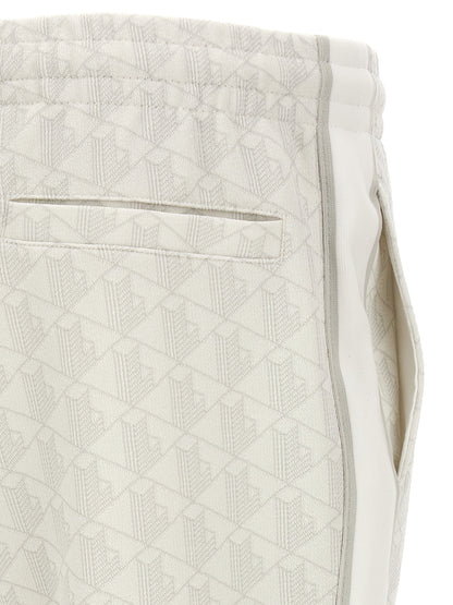 Lacoste White Polyester Joggers (Workout Pants)