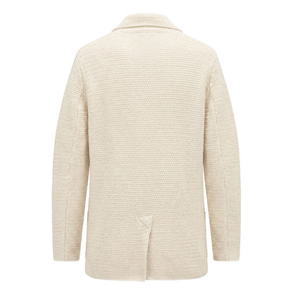 Malo White Cotton Men's Cardigan