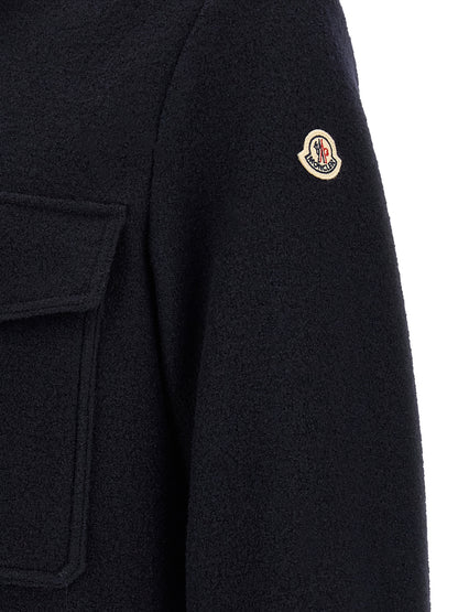 Moncler Blue Virgin Wool Blouse