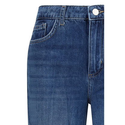 L'Agence Blue Cotton Relaxed Fit Jeans