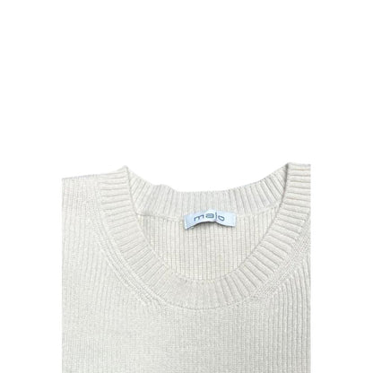 Malo White Wool Men Sweater