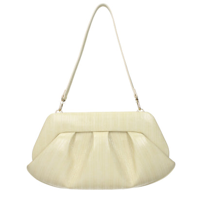 THEMOIRè Beige Leather Clutch Bag