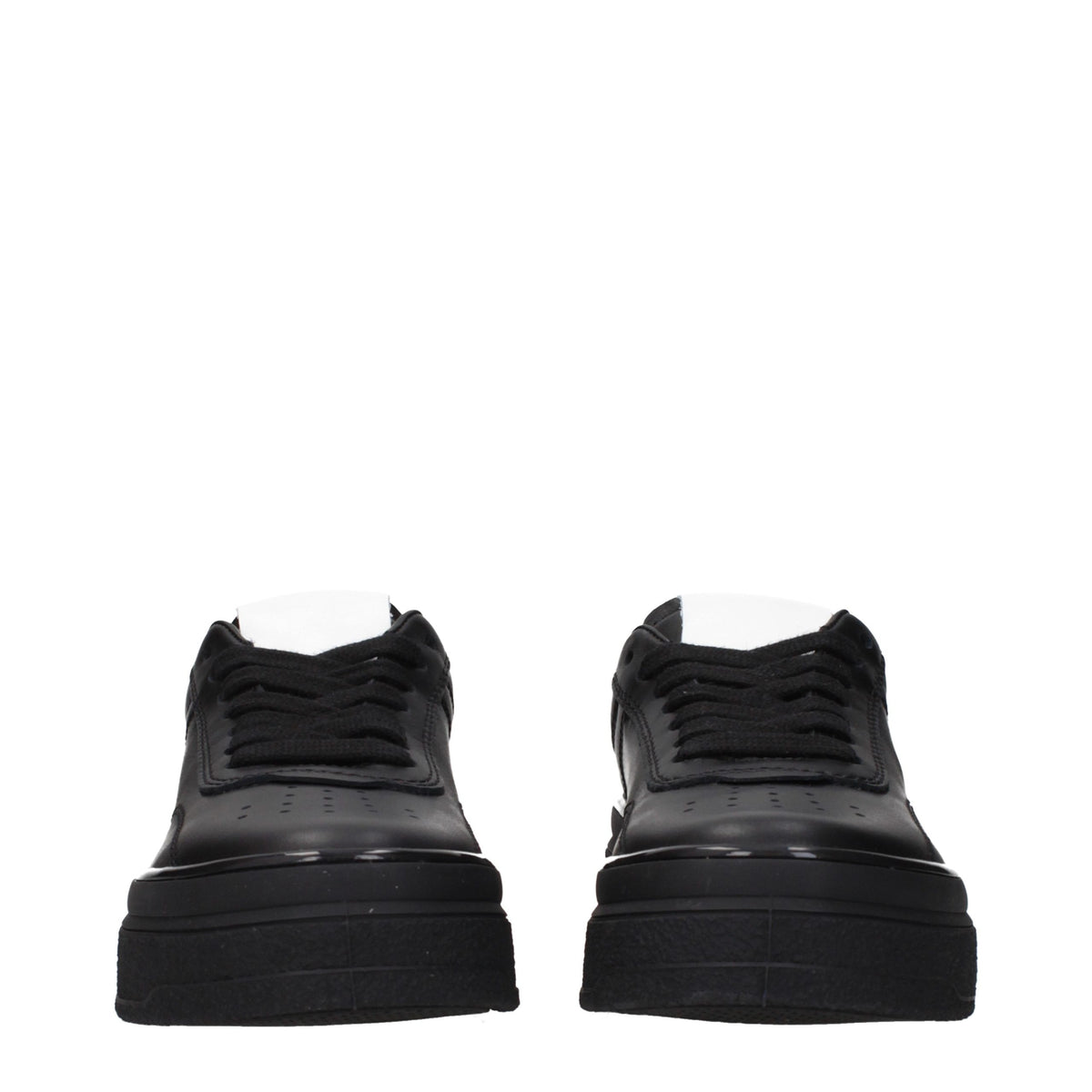 Jil Sander Black Leather Platform Sneakers