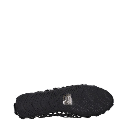 Alaïa Black Leather Ballet Flats