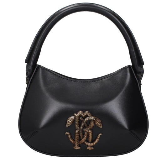Roberto Cavalli Black Leather Handbag