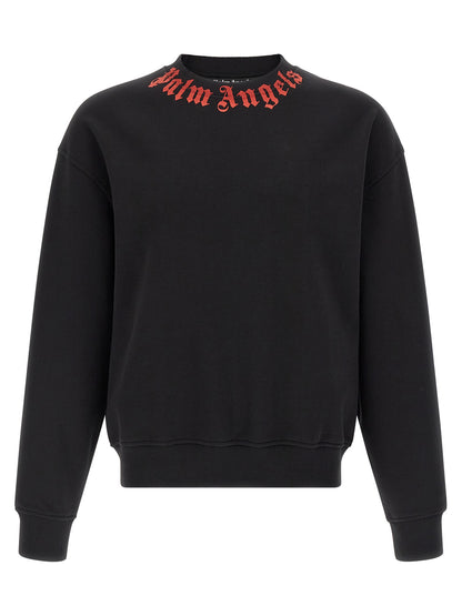 Palm Angels Black Cotton Sweatshirt