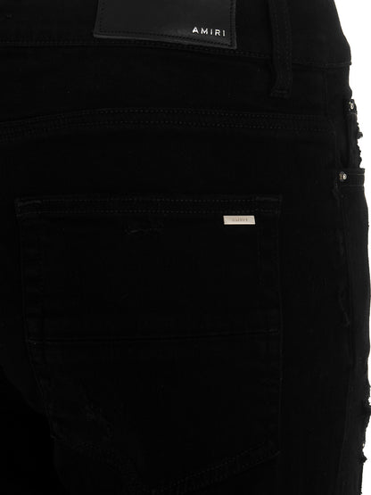 Amiri Black Cotton Skinny Jeans