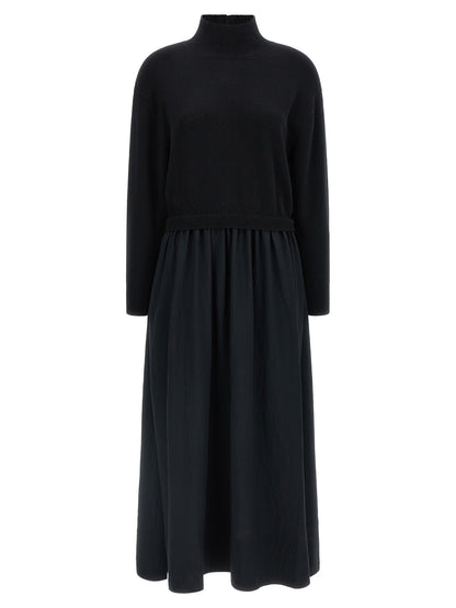 Polo Ralph Lauren Black Wool Long Dress