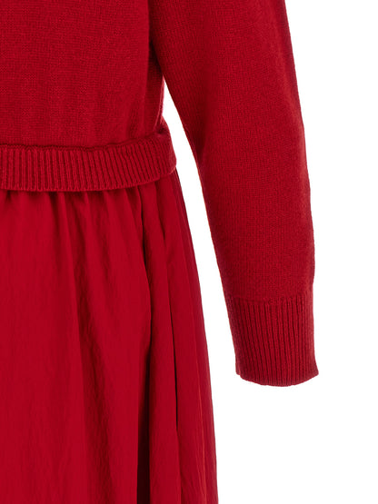 Polo Ralph Lauren Red Wool Long Dress