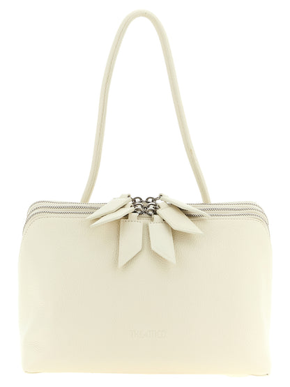 The Attico White Calfskin Shoulder Bag