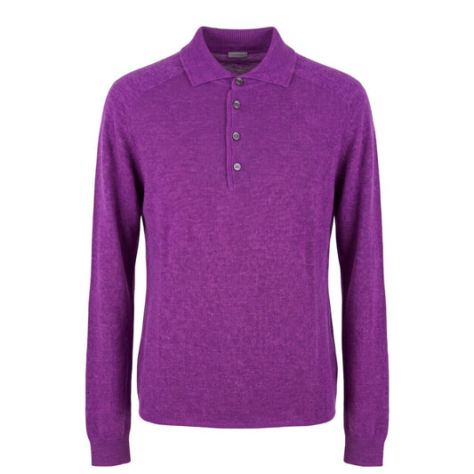 Malo Purple Silk Men Sweater
