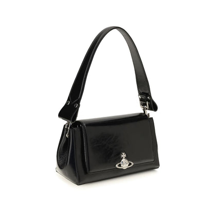 Vivienne Westwood Black Calf Leather Bos Taurus Handbag