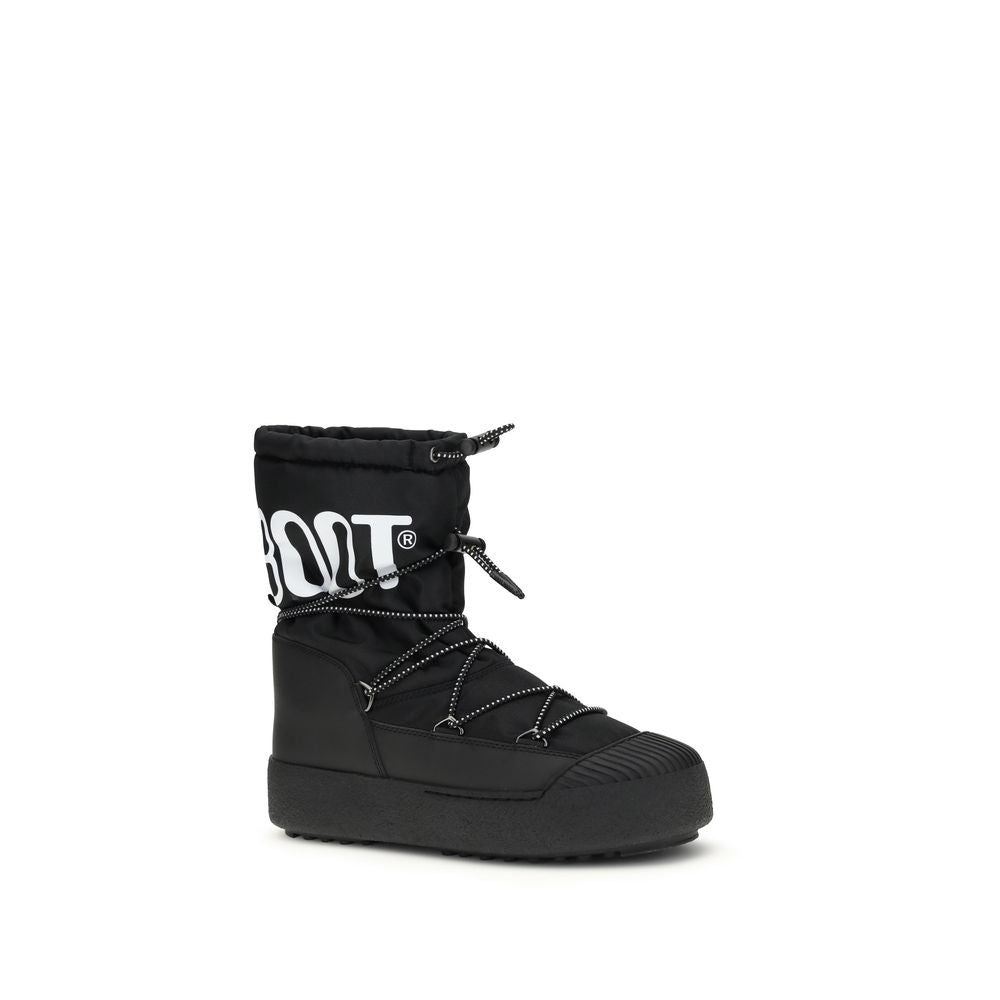 Moon Boot Black Polyamide Lace-Up Boots