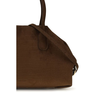 THEMOIRè Brown Suede Leather Handbag